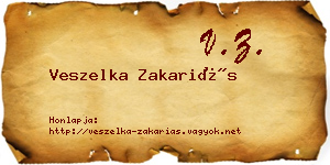Veszelka Zakariás névjegykártya
